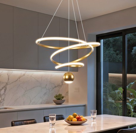 PENDENTE ESSENZA 3 ARCOS GOLD 60W 3000K NOWARA