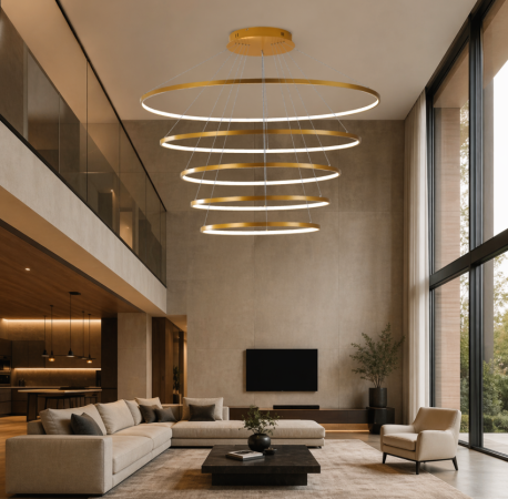 PENDENTE ECLIPSE 5 ARCOS GOLD 150W 3000K NOWARA